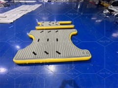 Stock Inflatable Rescue Sled Yellow Drop Stitch Fabric Small Lifeguard Rescue Board Sled for Jet Ski