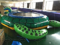 Inflatable Turtle Water Jumper Water Trampoline Bouncer for Sea/Lake/Pool