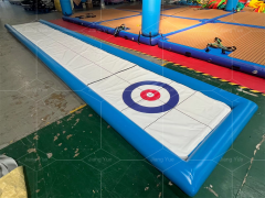Hot Sport Game Toys Inflatable Ice Rink Curling Board Synthetic Curling Lanes with Curling Stone for Team Build