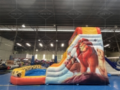 Commercial Lion King Inflatable Water Slide Pool