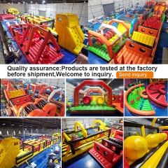 Customize Pvc Running Race Inflatable Playground Giant Theme Park Outdoor Inflatable Obstacle Course
