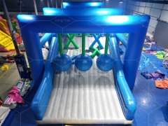 Hot Sale Party Carnival Interactive Games Wipeout Inflatable Obstacle Course Inflatable Wrecking Ball 5K Course